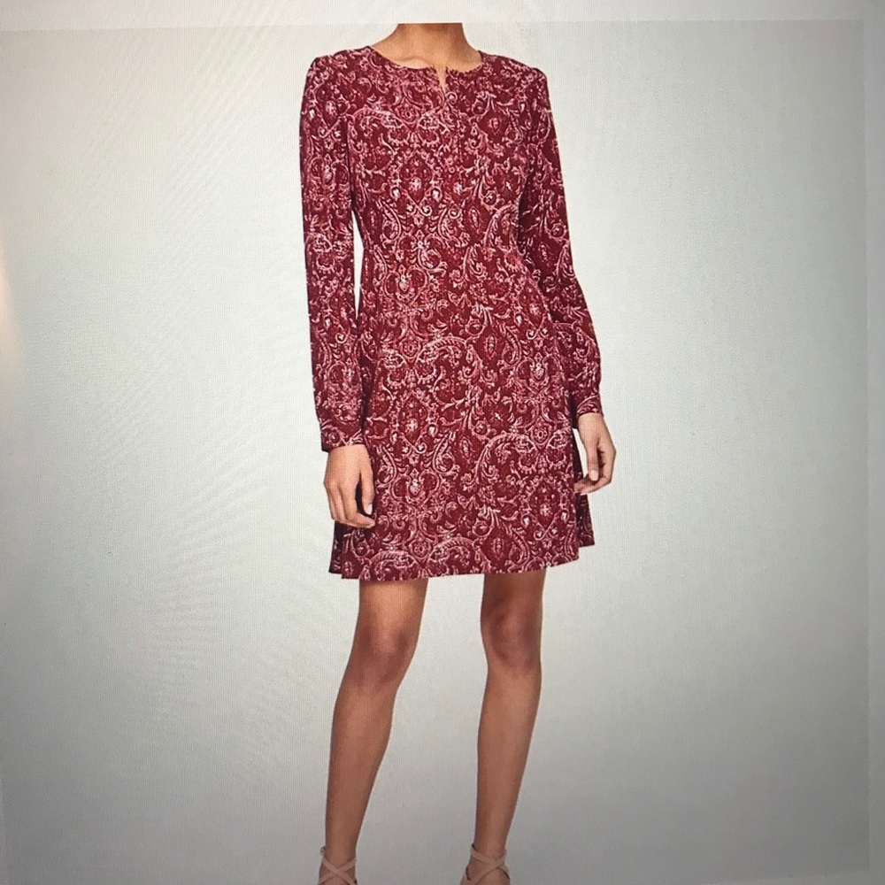 NWT LOFT maroon dress
